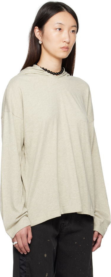 Sweatshirt Fear of God Fear of God ESSENTIALS Long Sleeve Hoodie Beige | 125SP257042FW, 1