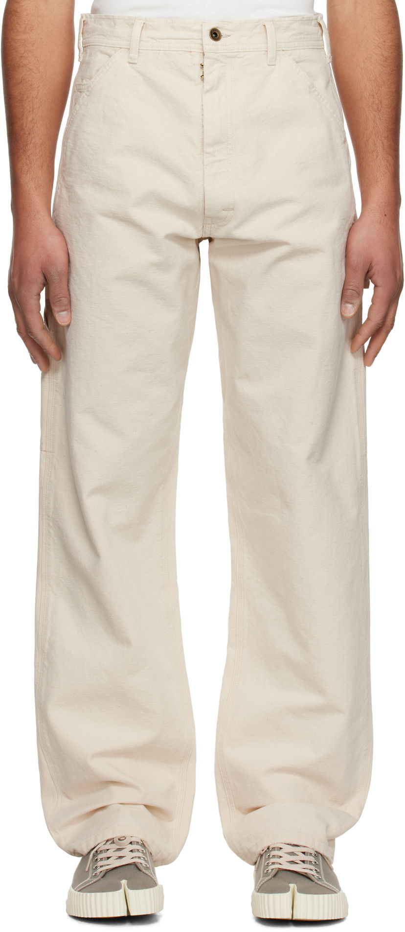 Cargo byxor Maison Margiela Maison Margiela Five-Pocket Jeans Beige | S50LA0235 M35261