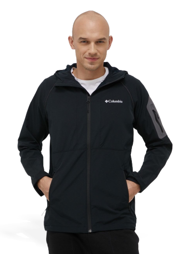 Vindjacka Columbia Tall Heights Hooded Softshell Svart | 1975591