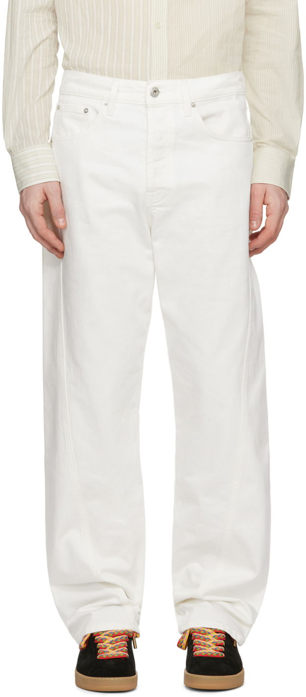 Jeans LANVIN Twisted Jeans Vit | RM-TR0051-D076-P24