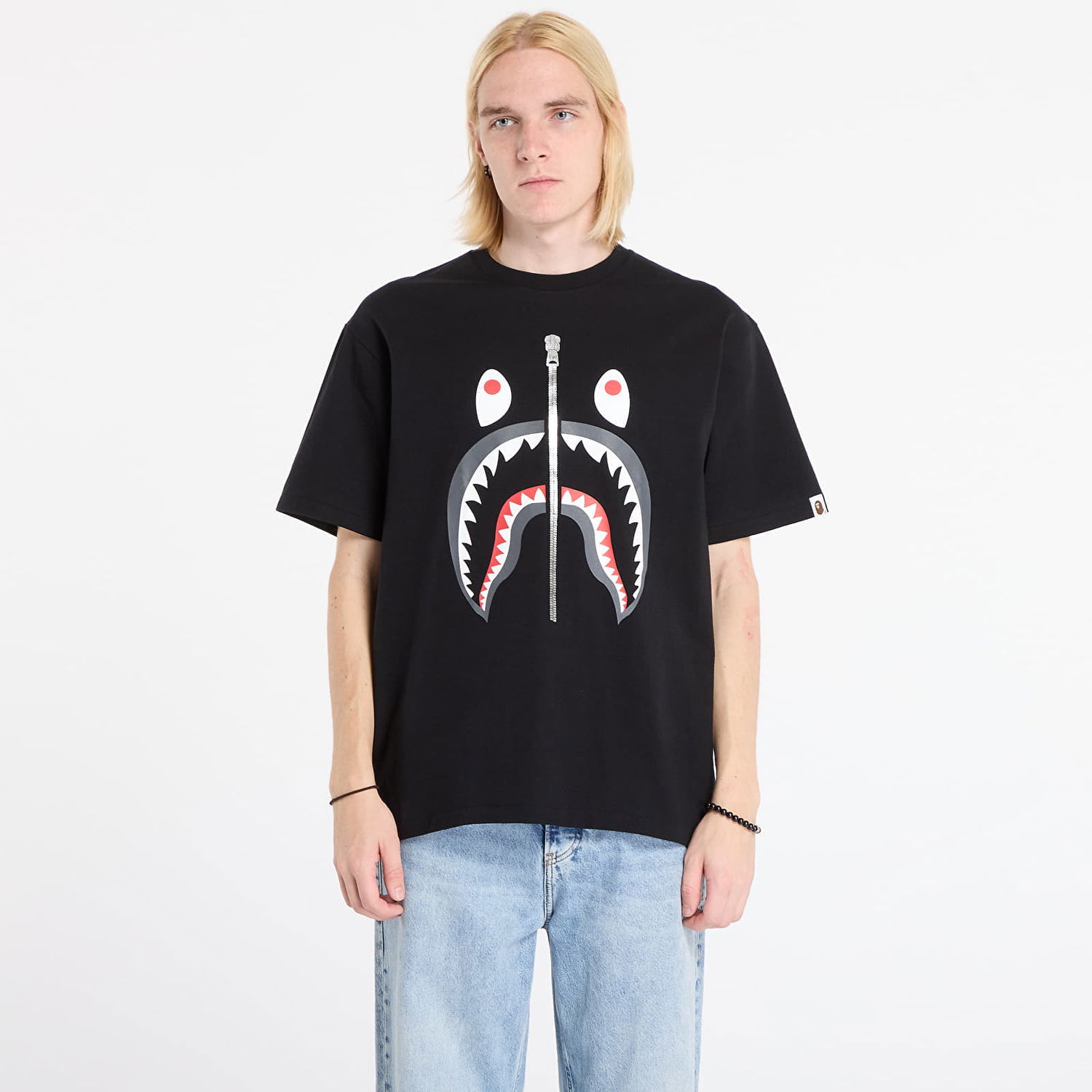 T-shirt BAPE Shark T-Shirt Svart | 001TEL801003MBLK, 0