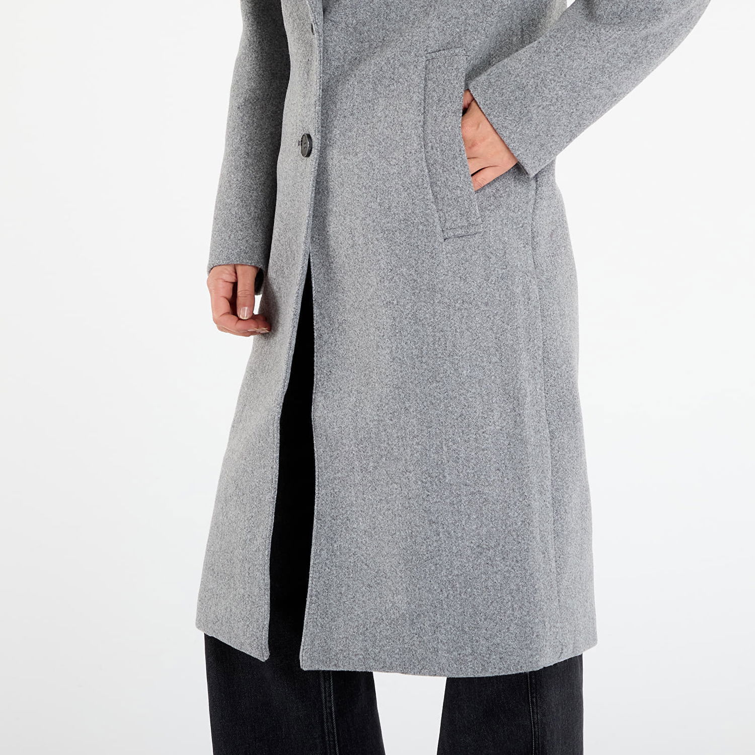 Rockar Urban Classics Basic Single Breasted Lapel Coat XS Grå | TB7075-04915, 1