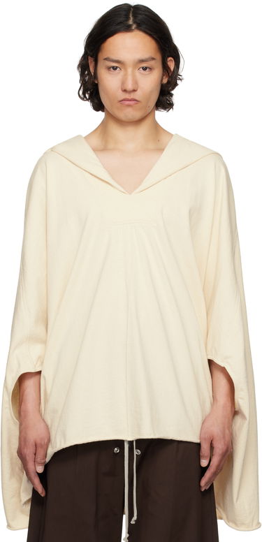 Sweater Rick Owens Rick Owens Hollywood Hooded Kaftan Beige | RR01E5505 RIGN, 0