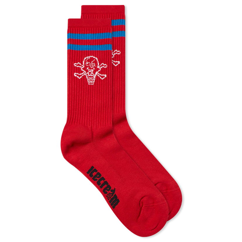 Strumpor BBC IceCream ICECREAM Cones & Bones Sports Socks Röd | IC24268-RD