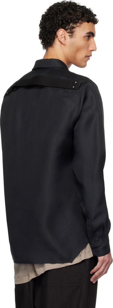 Skjorta Rick Owens Hollywood Silk Gazar Overshirt Svart | RU01E5236 SG, 2
