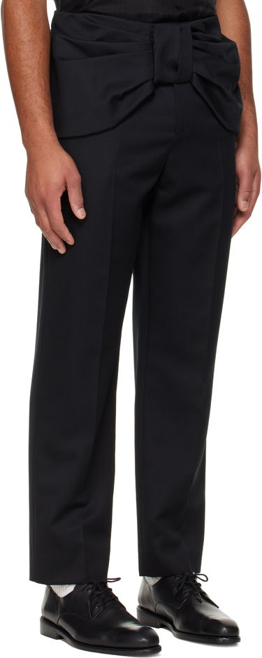 Byxor Simone Rocha Simone Rocha Bow Waist Straight Leg Trousers Svart | 4170 1217, 1