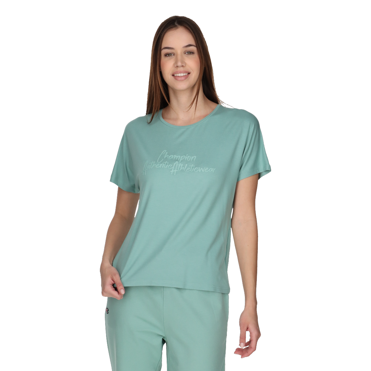 T-shirt Champion T-Shirt Authentic Athleticwear Turkos | 117619-GS015, 0