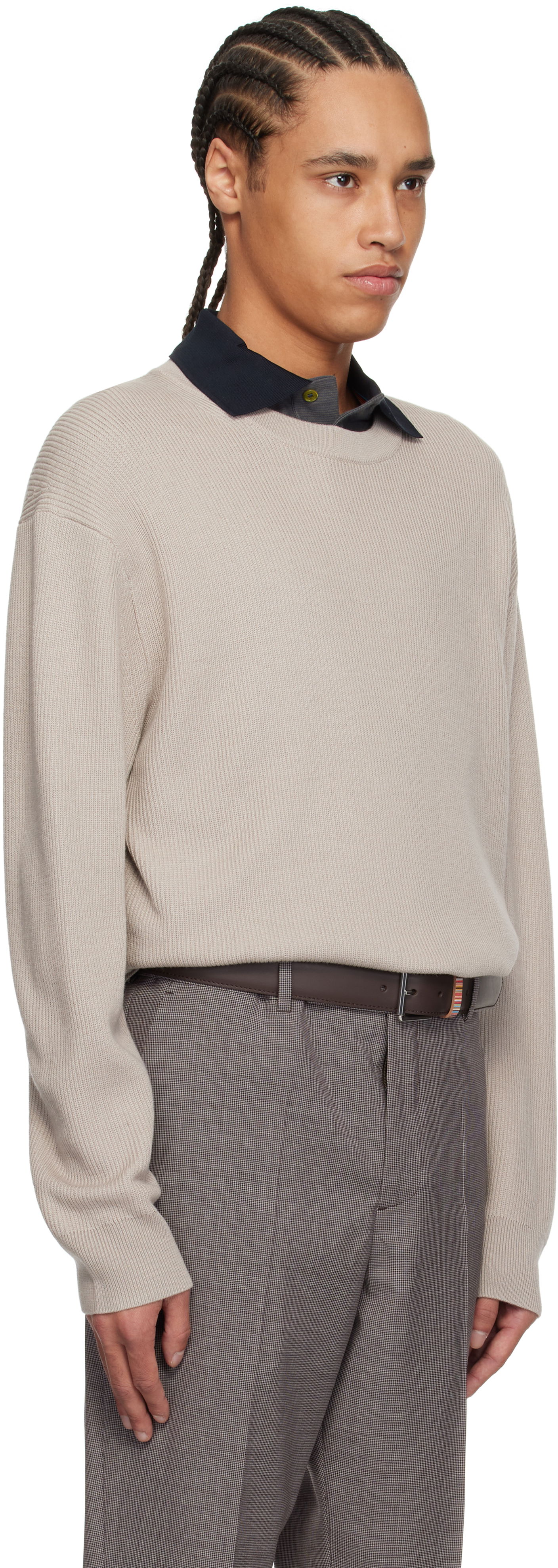 Sweater Paul Smith Paul Smith Ribbed Knit Sweater Beige | M1R-247Z-P02587-07, 1