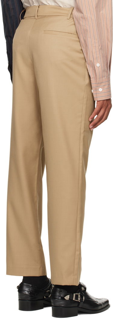 Byxor Feng Chen Wang Feng Chen Wang Pleated Trousers Beige | FMF14TR28, 2
