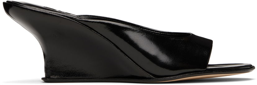 Kläder BY FAR BY FAR Caroo Wedge Mules Svart | MWFHO130LL032BK001PL