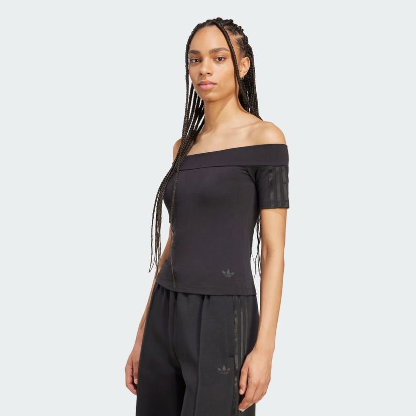 T-shirt adidas Performance Adicolor Bandeau Off-The-Shoulder Tee Svart | JV9742