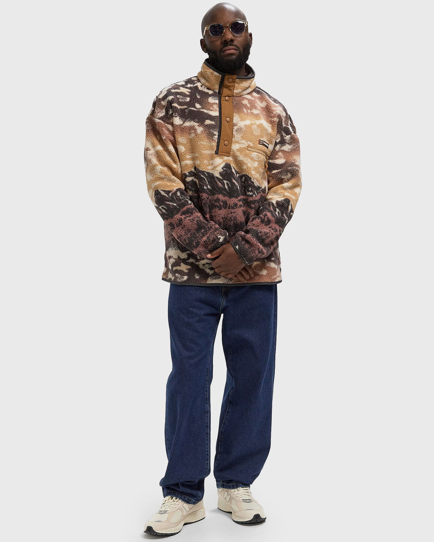 Sweater Columbia Helvetia II Printed Half Snap Fleece Pullover Brun | 2098461225, 1