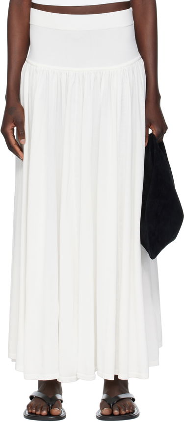 Kjol Loulou de Saison Loulou de Saison Romy Maxi Skirt Vit | ROMY, 0