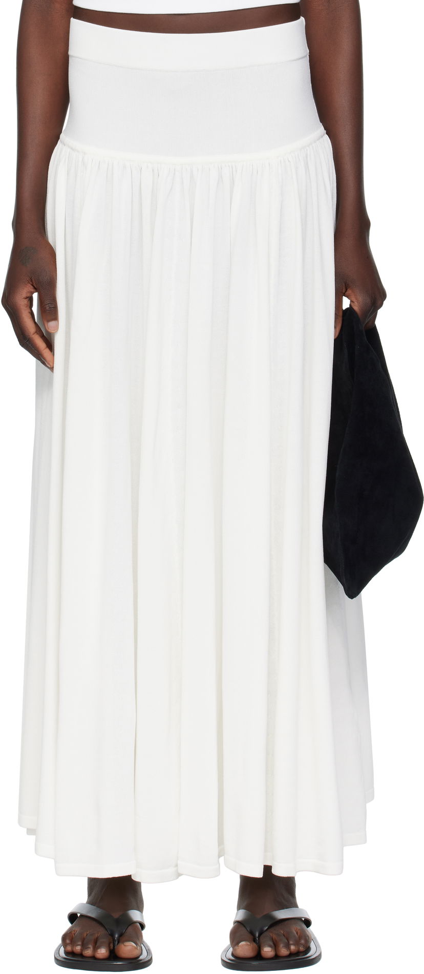 Kjol Loulou de Saison Loulou de Saison Romy Maxi Skirt Vit | ROMY