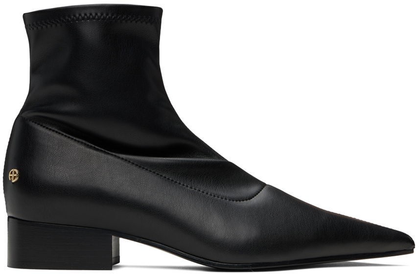 Kläder Anine Bing ANINE BING Hilda Flat Ankle Boots Svart | A-14-1209-000, 0