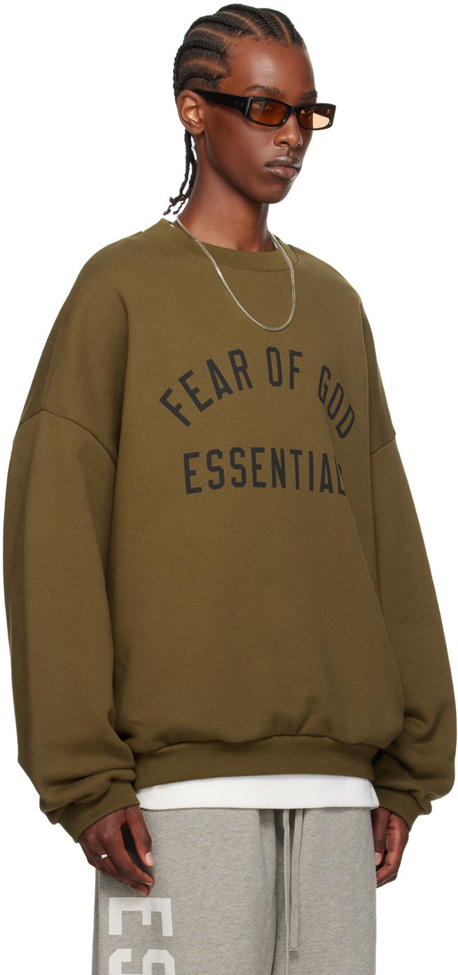 Sweater Fear of God Essentials Crewneck Sweatshirt Grön | 192BT246264F, 1