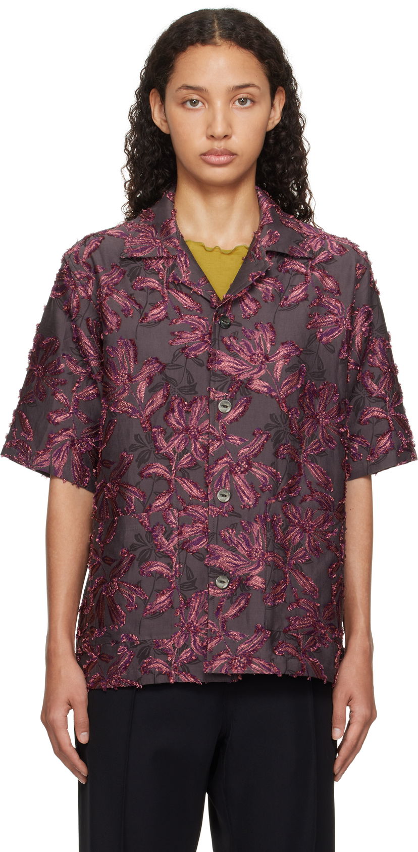 Skjorta Needles Cabana Shirt Purpur | PU224