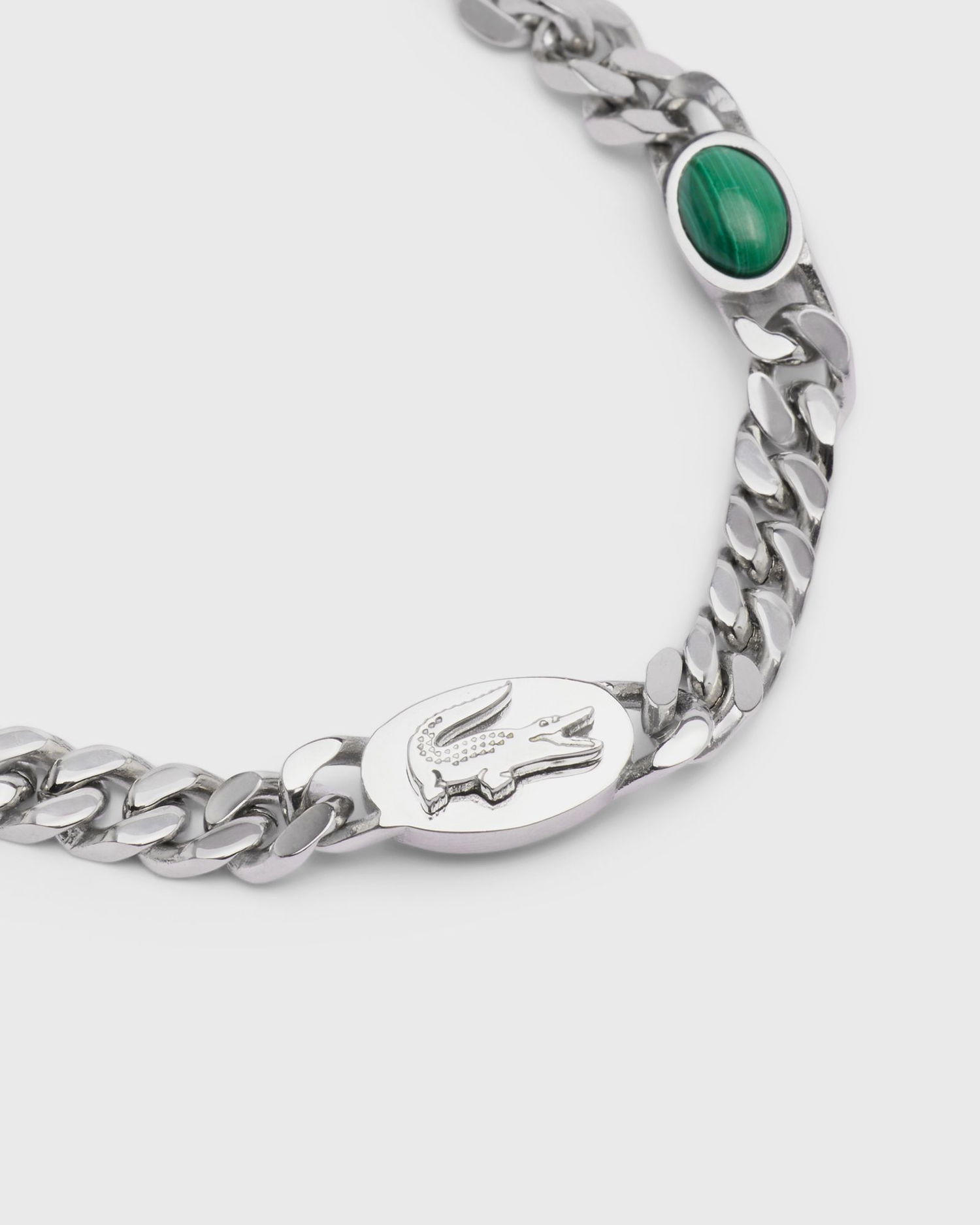 Armband Lacoste Chain Bracelet with Crocodile Emblems and Oval Inlays Metallisk | JL127B-041, 1