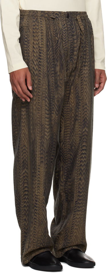 Byxor LEMAIRE Printed Pyjama Pants Grön | PA1160 LF1323, 1