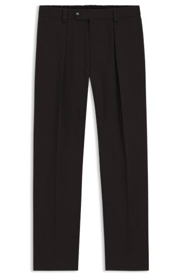Byxor BOSS BECKHAM micro-patterned trousers in cotton Svart | 50554875