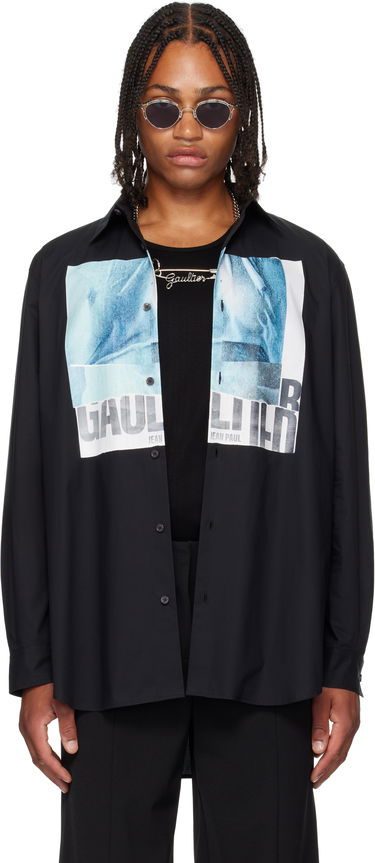 Skjorta Jean Paul Gaultier Jean Paul Gaultier Oversized 'Water' Shirt Svart | 25/03-U-ST030-W014P-0055, 0
