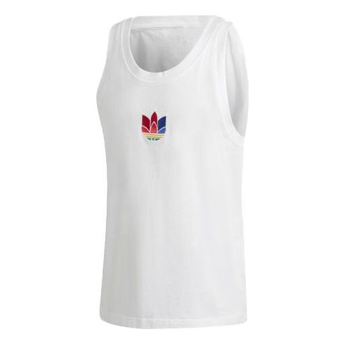 Linne adidas Originals Embroidered Logo Retro Sports Vest Vit | GE0855