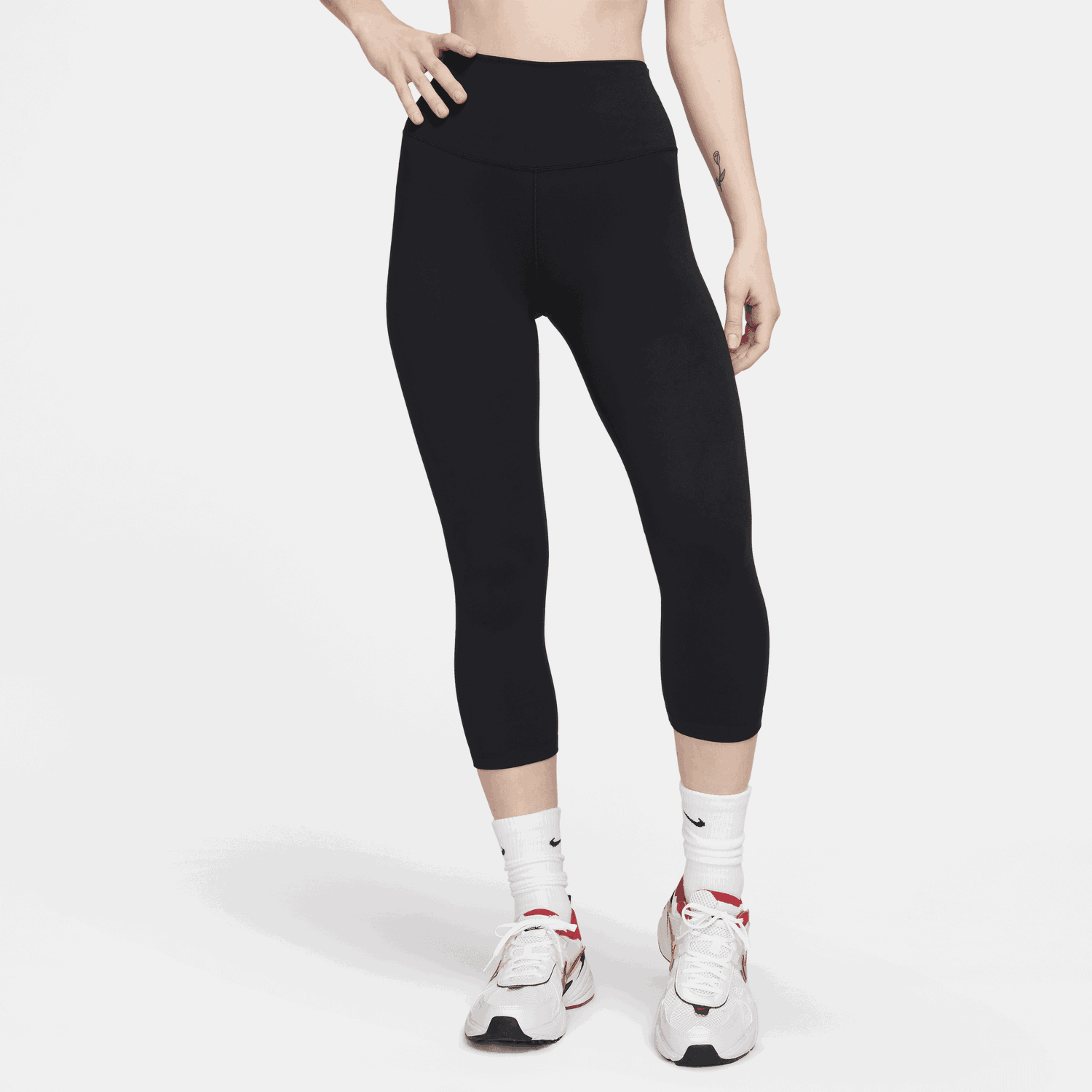 Damasker Nike Nike One High-Waisted Capri Leggings Svart | FN3236-010, 0