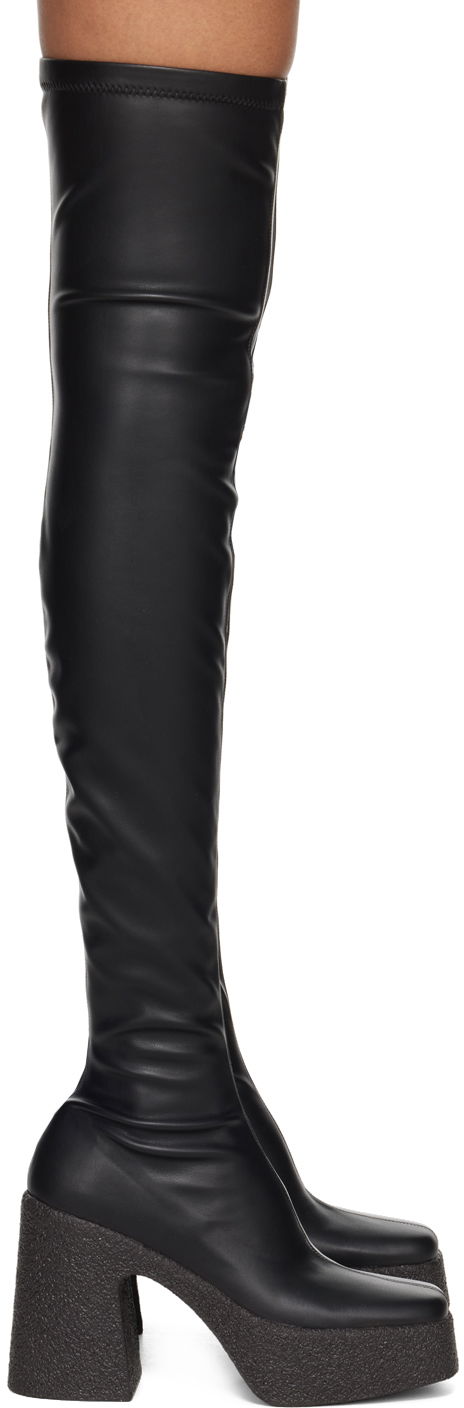 Sneakers och skor Stella McCartney Stella McCartney Skyla Thigh-High Platform Boots Svart | 596408W1CV0