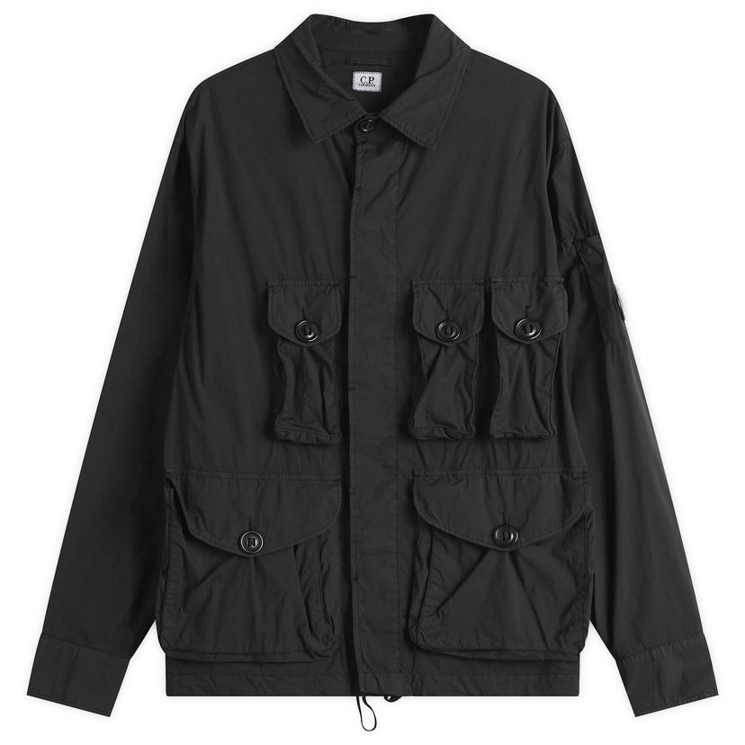 Jacka C.P. Company C.P. Company Multi Pocket Shirt Jacket, Size Large Svart | 18CMOS018A-006439G-BLK