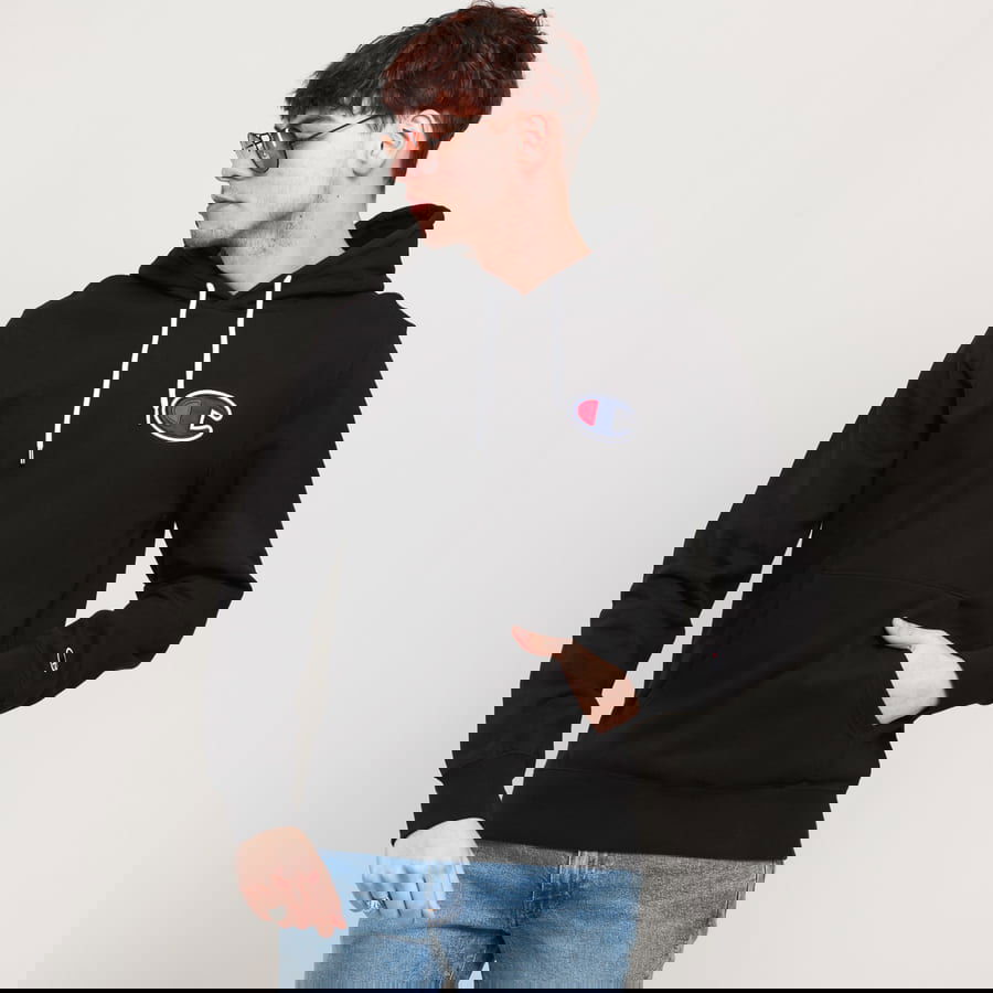 Sweatshirt Champion Hooded Sweatshirt Svart | 214184 KK001, 0