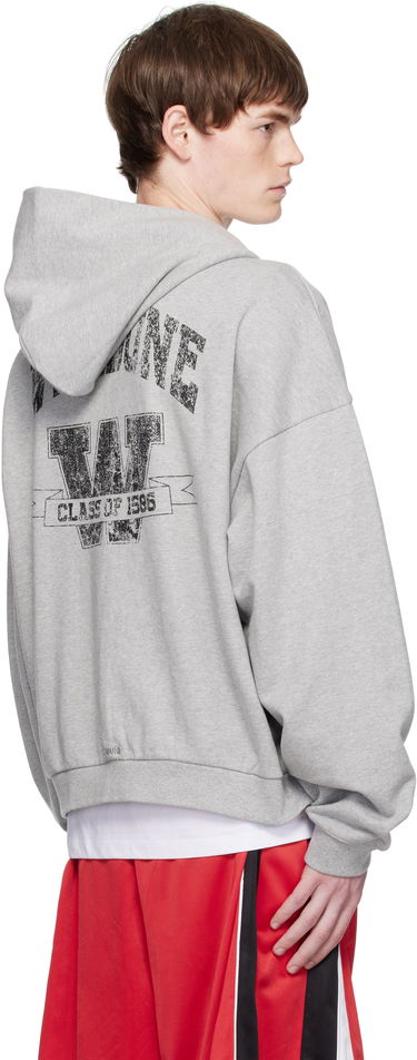 Sweatshirt We11done We11done College Zip-Up Hoodie Grå | WD-TJ2-25-846-U-MG, 2