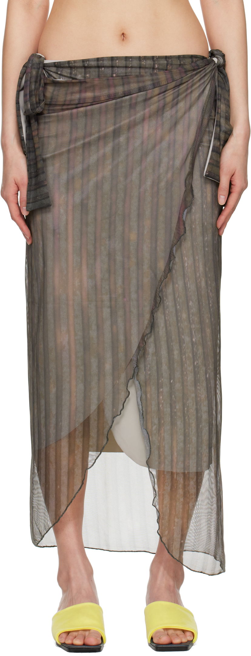 Kjol Serapis Serapis Stripes Malong Maxi Wrap Skirt Brun | SS25_PS_2
