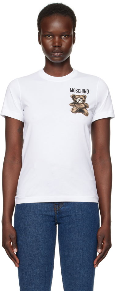 T-shirt Moschino Teddy Bear Print T-Shirt Vit | V070805411001, 0