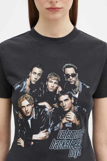 T-shirt VETEMENTS VETEMENTS Backstreet Boys Fitted T-Shirt Svart | WA66TR600B, 3
