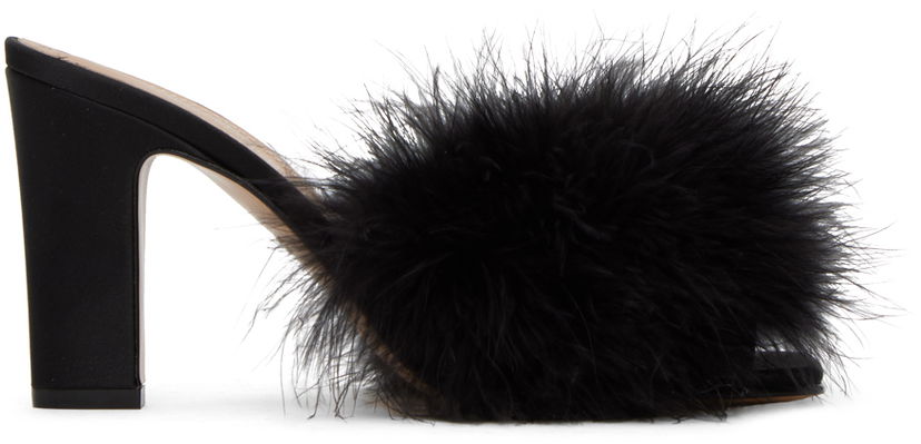 Kläder Maison Margiela Black Feather Mules Svart | S58WP0270 P6229