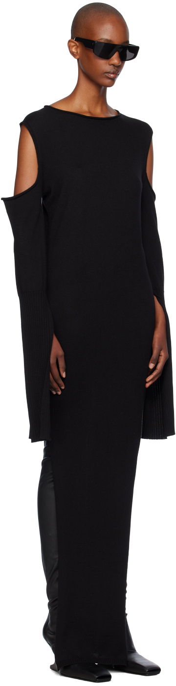 Klä Rick Owens Rick Owens Porterville Cape Sleeve Maxi Dress Svart | RP02D3610 M, 1