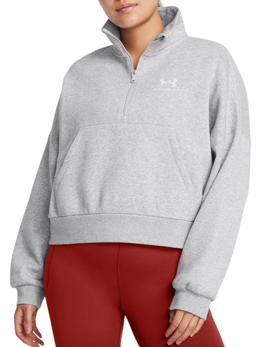 Sweater Under Armour Under Armour Icon Fleece Half Zip Cropped Sweatshirt Grå | 1386460-011, 0