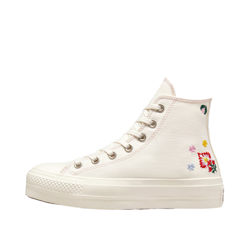 Sneakers och skor Converse Chuck Taylor All Star Lift Platform Floral Embroidery Vit | A02198C