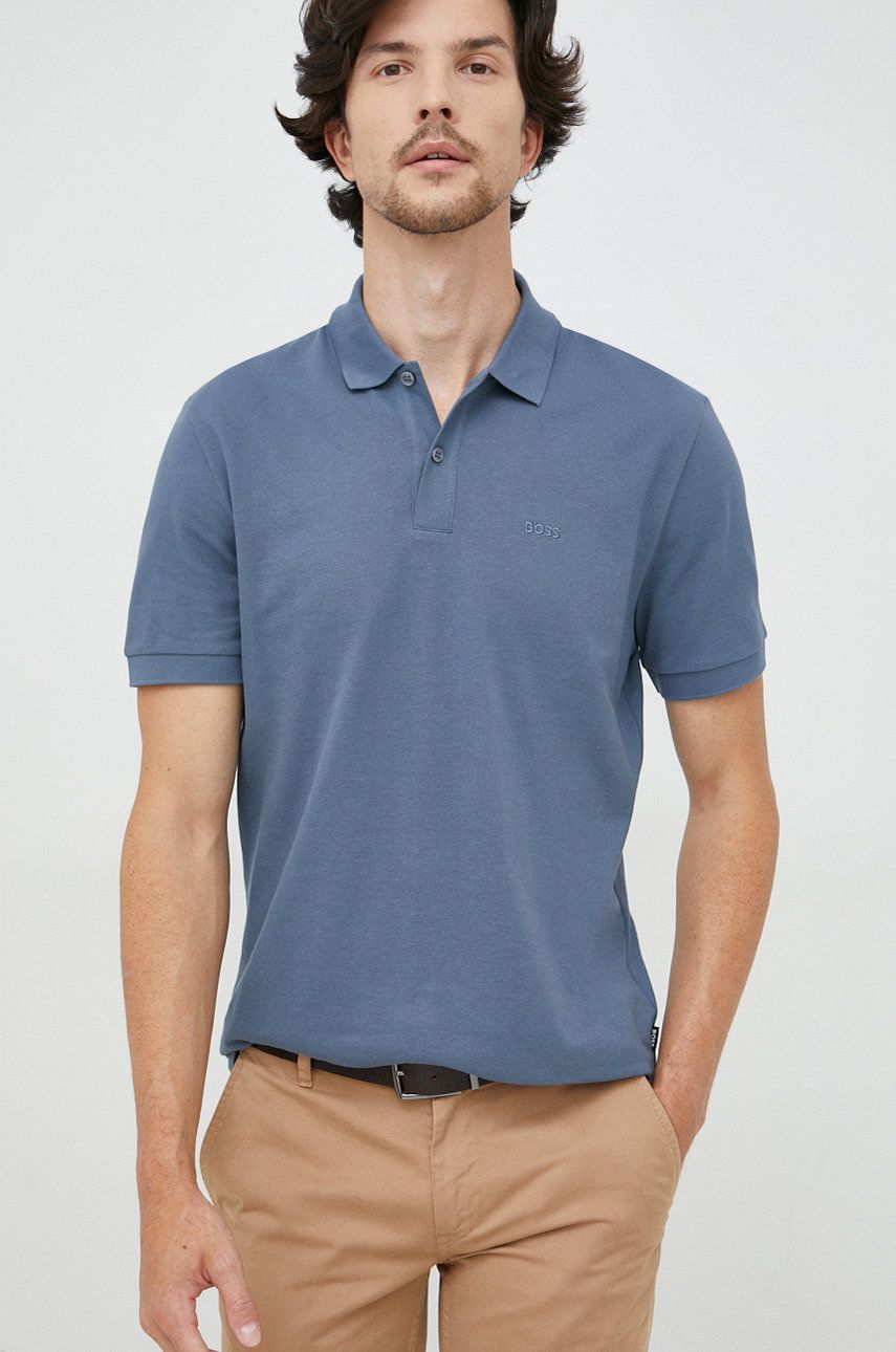 Polotröja BOSS Cotton Polo Shirt Blå | 50468301, 0
