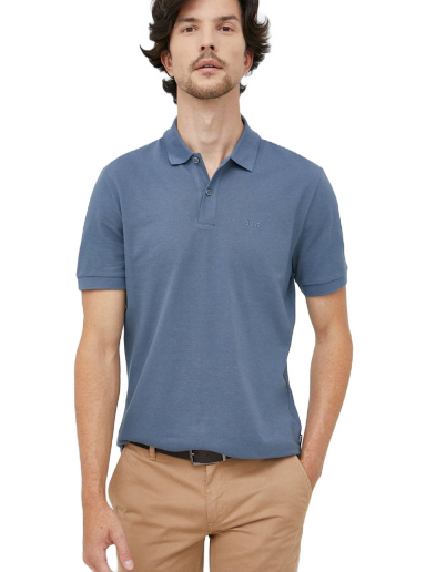 Polotröja BOSS Cotton Polo Shirt Blå | 50468301