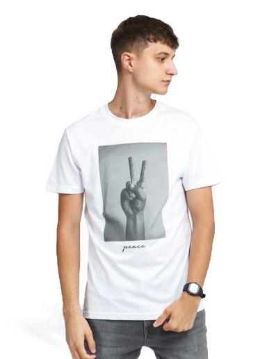 T-shirt Urban Classics Peace Sign Tee Vit | MT1501 White