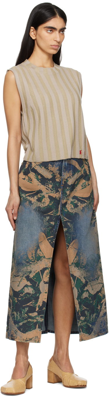 Linne Eckhaus Latta Eckhaus Latta Keyboard Sleeveless Knit Top Beige | 8025-EL-PS25-DU -, 3