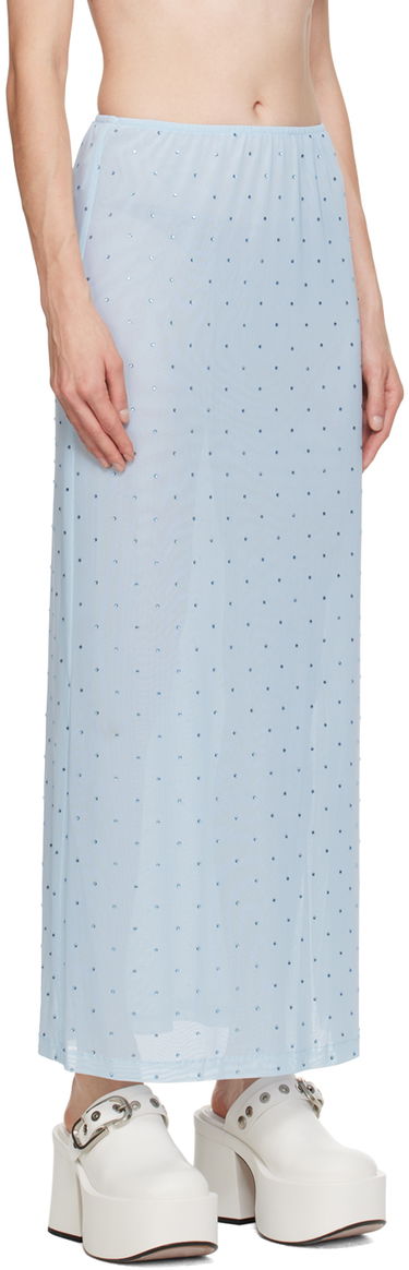 Kjol Anna Sui Anna Sui Rhinestone Maxi Skirt Blå | 1024F10, 1