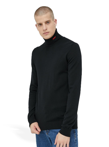 Sweater BOSS Wool Sweater Svart | 50474174