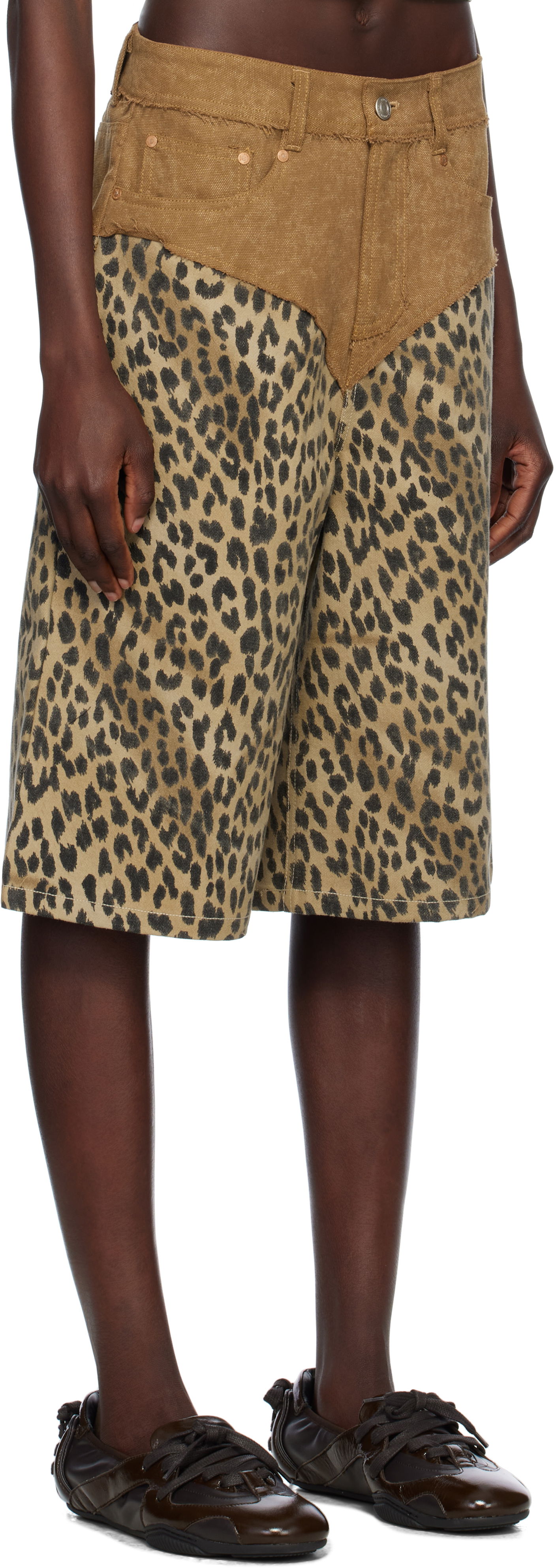 Shorts Andersson Bell Oxford Combo Leopard Shorts Beige | apa821w, 1
