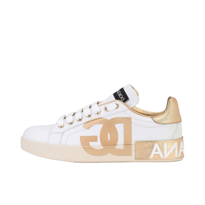 Sneakers och skor Dolce & Gabbana Portofino Logo Metallic Gold W Beige | CK1544B596089662