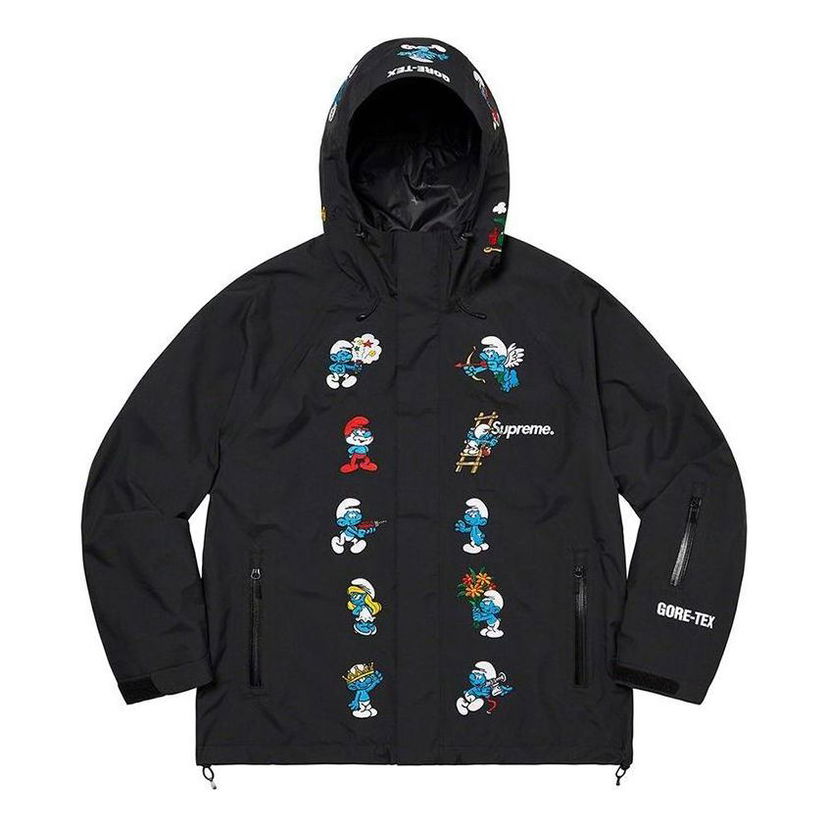 Parkas Supreme Smurfs Shell Jacket Svart | SUP-FW20-015