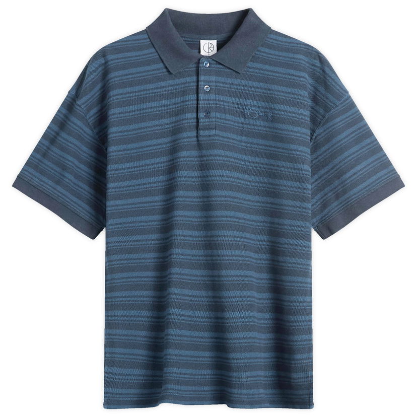 Polotröja Polar Skate Co. Men's Stripe Surf Polo Shirt, Large Blå | PSC-SP25-47