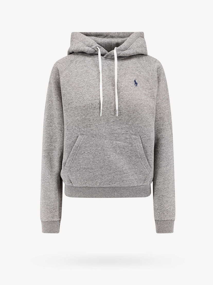 Sweatshirt Polo by Ralph Lauren Cropped Hoodie Grå | 211943007004