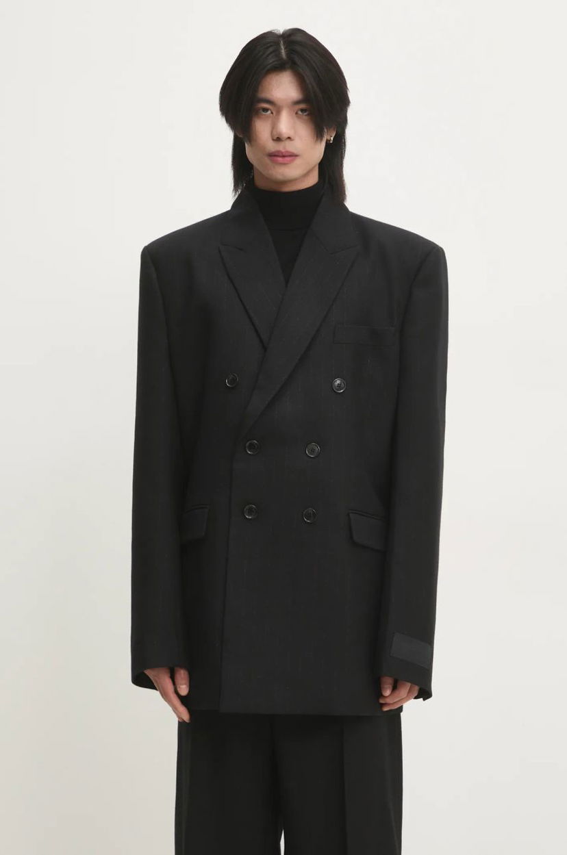 Jacka VETEMENTS VETEMENTS Double Breasted Evening Blazer Svart | UA66JA450B1